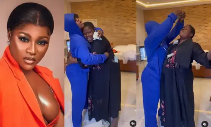 Actress, Destiny Etiko 's mother rain prayers and praises on her as she showers her with gifts and money (Video)