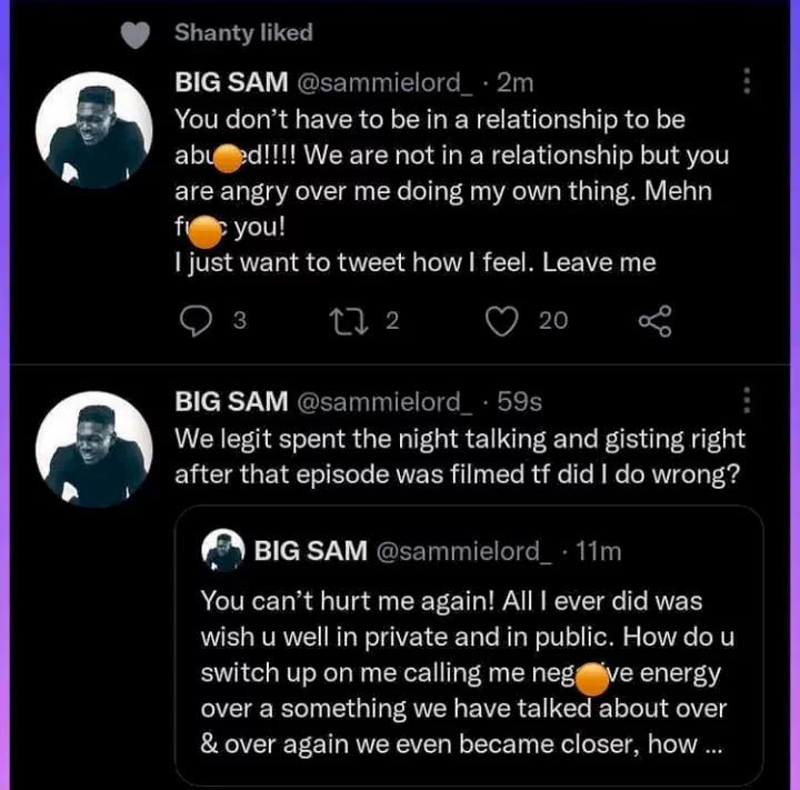 'Too toxic; because I have soft spot for you' - Sammie calls out Angel's manipulative behavior, drags Cross into feud