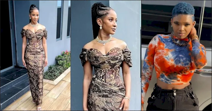 Annie Idibia showers encomium on Adesua Etomi as she dumps wig for natural hair to an event (Video)