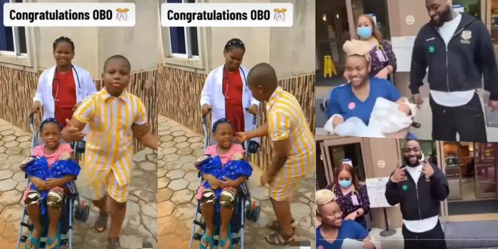 Kids stir reactions as they recreate Chioma and Davido's viral twins video