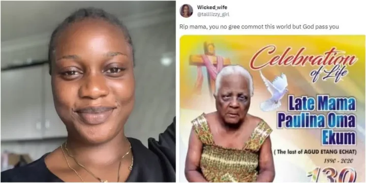 "You no gree commot but God pass you" - Lady rejoices over the death of mother at age 130