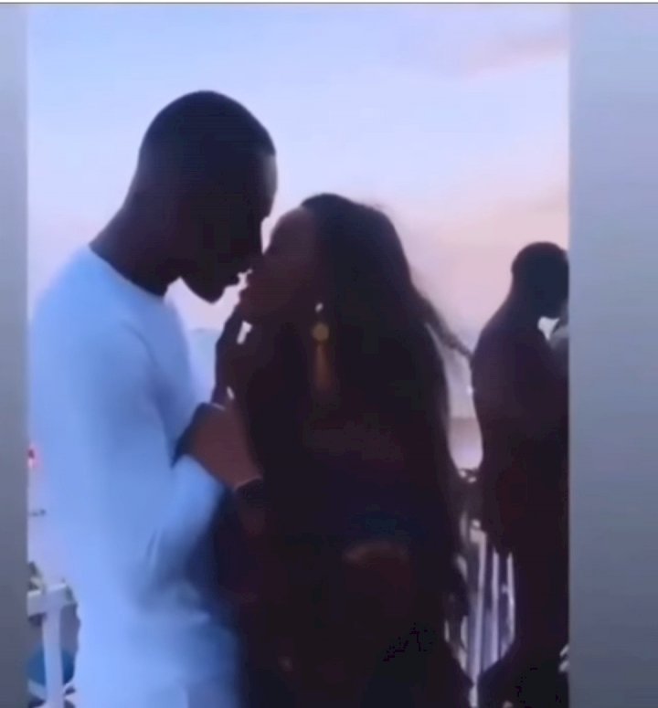 'They look good together' - Reactions as Timini Egbuson and Cee-C are spotted kissing (Video)
