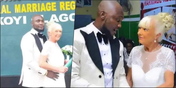 'I can't live without her' - Nigerian man says as he weds older British woman