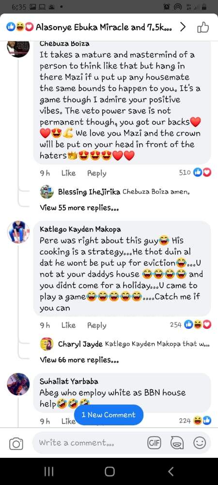 BBNaija: 'Pere was right after all, cooking is Whitemoney's strategy' - Viewers react