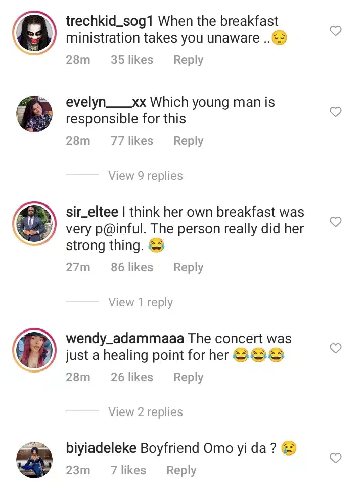 'Na her know wetin her eyes don see' - Reactions as lady cries her makeup off while singing Burna Boy's 'Las Las' at his concert (Video)