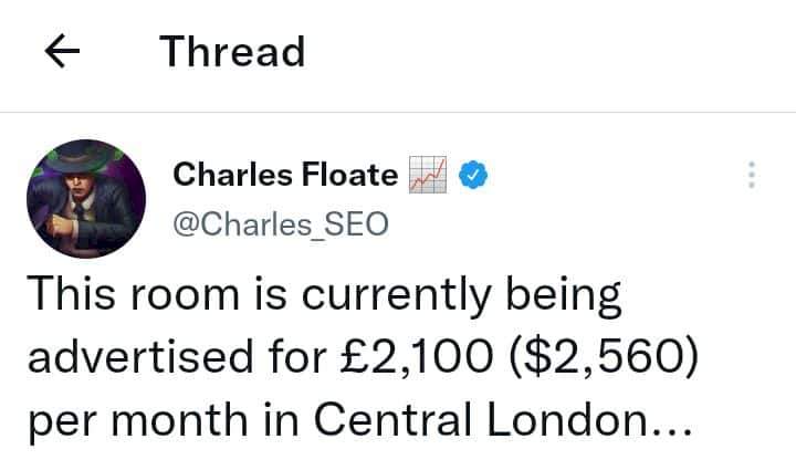 Tech Expert Reveals Size of Room Which Cost $2,560 Monthly In Central London