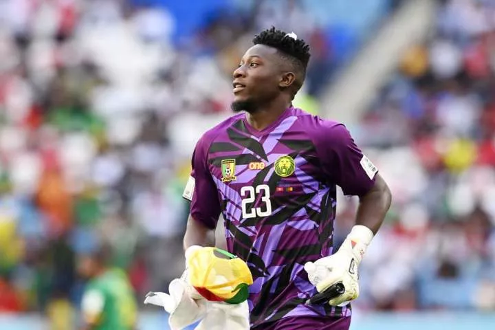 Andre Onana in action for Cameroon -- Twitter