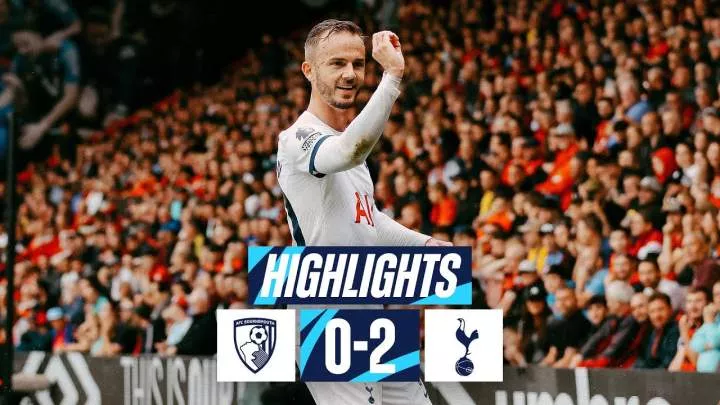 Bournemouth 0 - 2 Tottenham Hotspur (Aug-26-2023) Premier League Highlights