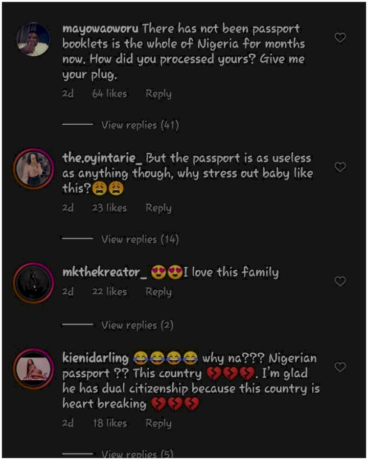 Fans react as Mike Edwards' son, Matthew gets Nigerian passport (Video)