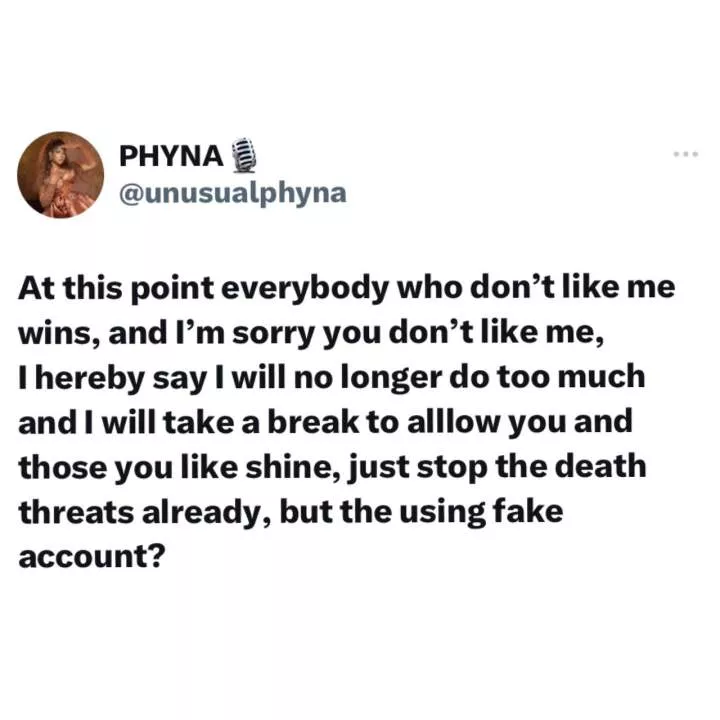 'At this point I want my old life back' - Phyna cries out after getting death threats