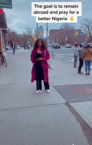 I'll continue to pray for Nigeria from here - Young lady says as she relocates to Canada (Video)