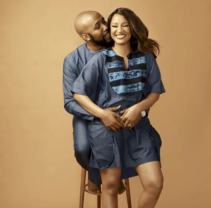 Adesua Etomi reacts after Banky W asked her to marry him again