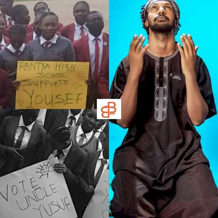 BBNaija: Yousef gets support from his students as they take to the street to campaign for him to survive eviction