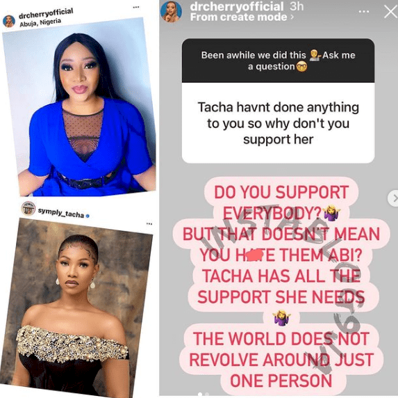 'The world does not revolve around Tacha, stop sending me death threats'- Reality TV Star, Dr. Cherry