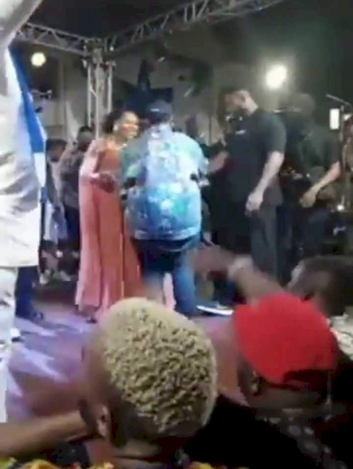 Moment Teni narrowly escapes alleged kidnap attempt during performance in Rivers State (Video)