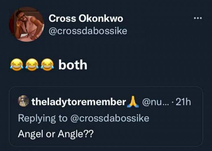 'Angel will klll me' - Cross Ike expresses fear as lady shoots shot at him