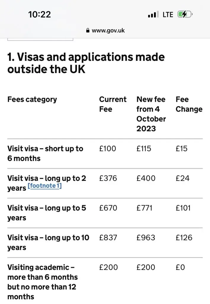 New prices for UK visit, student visas revealed