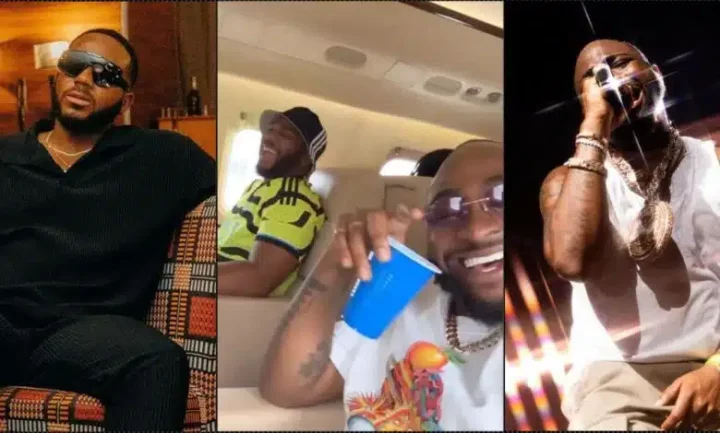 Kiddwaya dragged as he flies on private jet with Davido (Video)