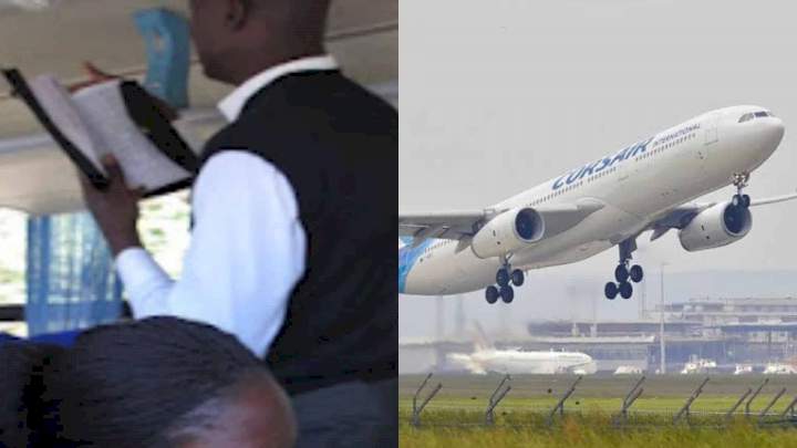 "This is not danfo - shut up!" - Female passenger reportedly tackles man preaching on plane