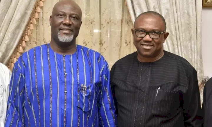 I have taken enough from you here - Peter Obi angrily confronts Dino Melaye at Arise TV town hall meeting (Video)