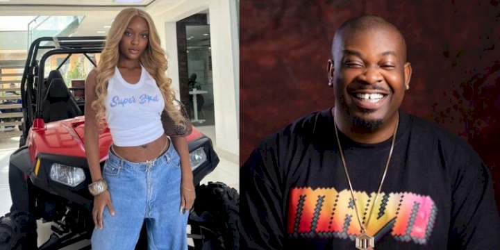 "My dad passed away but God blessed me with another" - Ayra Starr writes as she celebrates Don Jazzy on his birthday.