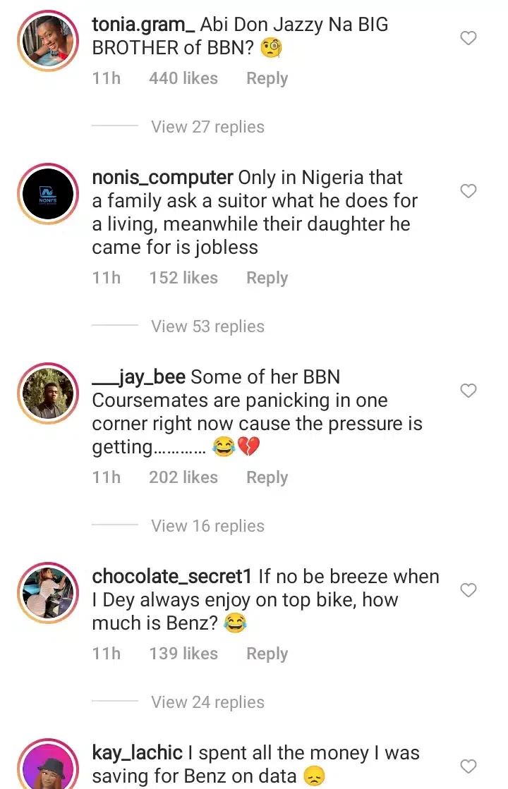 'Abi na Don Jazzy be Biggie of BBN?' - Reactions as Modella joins the league of Mercedes Benz owners