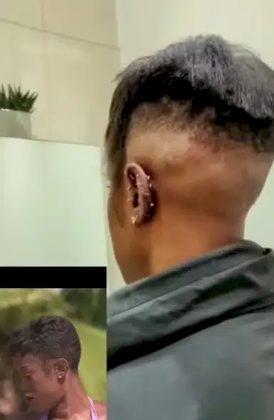 Lady rants as she shares hairstyle she wanted versus what barber did for her (Video)