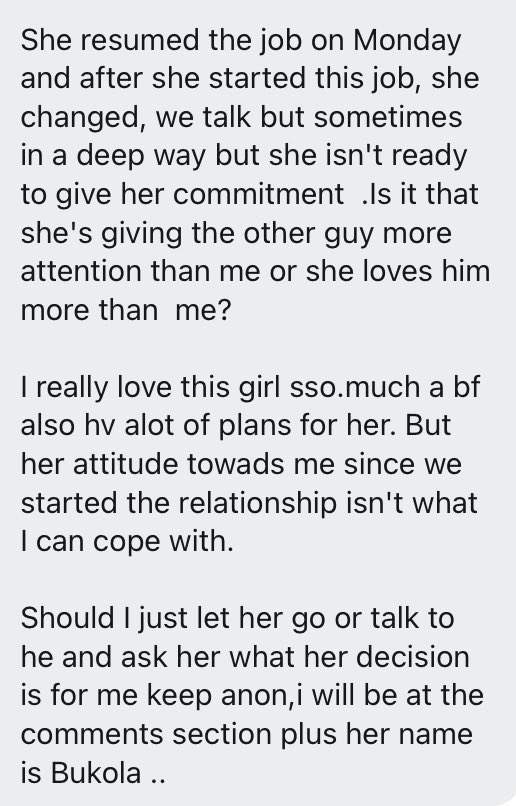 Man seeks advice after he discovered his girlfriend is dating another man