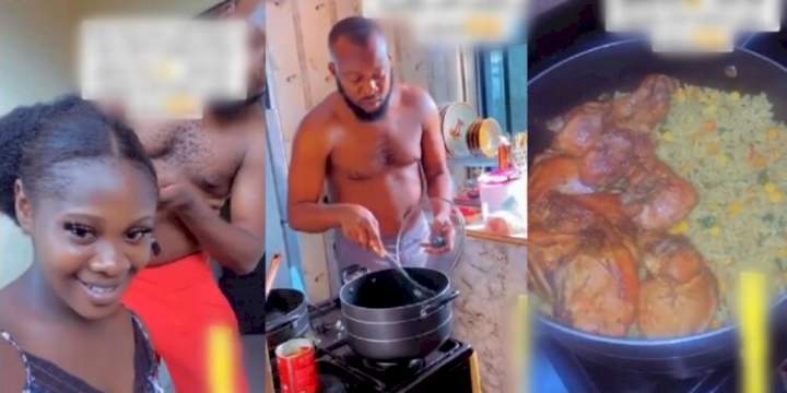 Nigerian woman prays for single ladies to meet a man like her husband who cooks and pampers her (video)