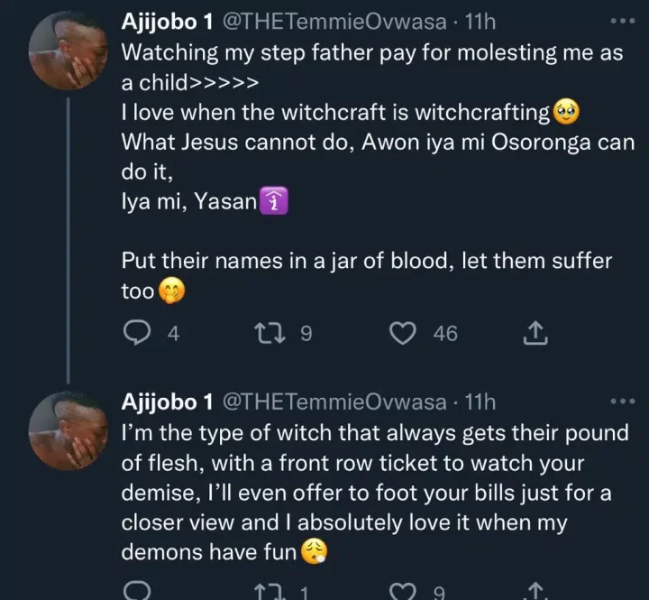 Temmie Ovwasa appreciates her coven for making her stepfather pay for molesting her at a young age