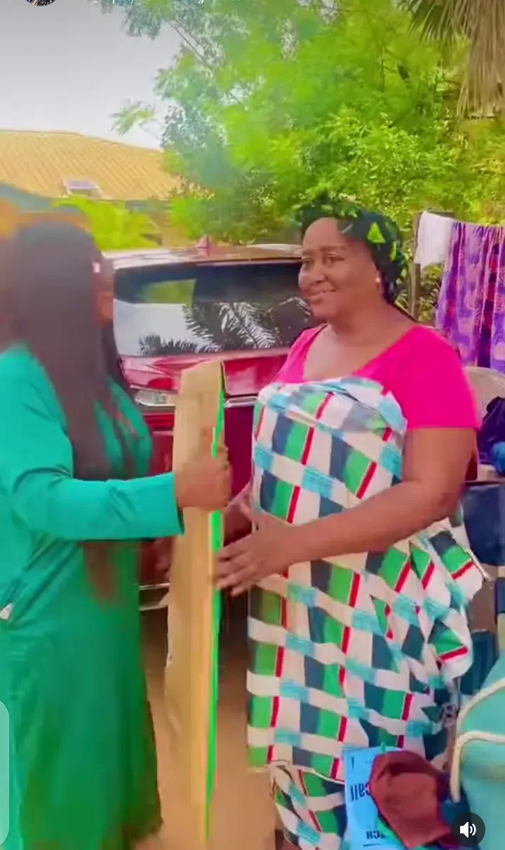 "I've not seen cash for one month" - Ebele Okaro tears up as Ruth Eze surprises her with gifts on birthday