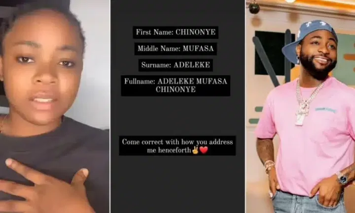 "Davido marry you?" - Girl officially adds Adeleke to her name days after receiving N2 million from singer