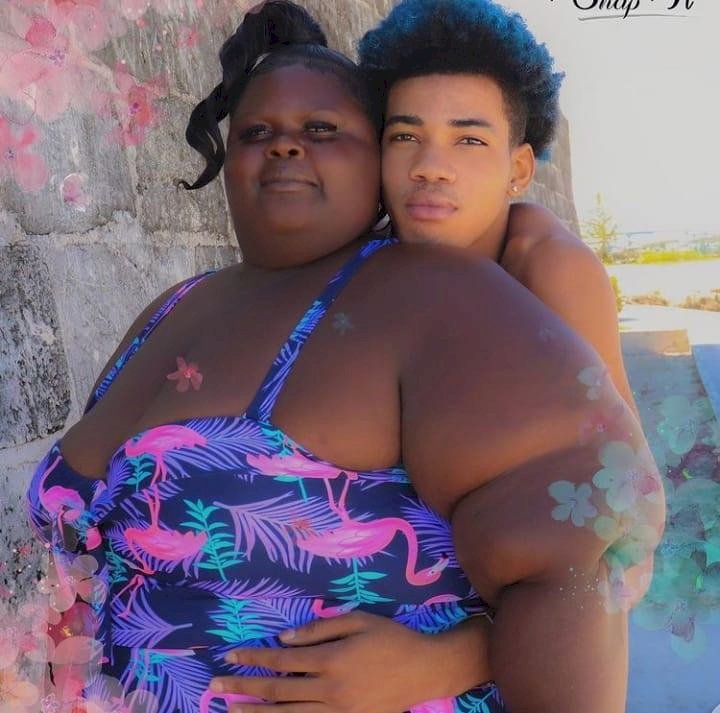 “I love her heart not her looks” – Man says as he shares lovely photos with his chubby girlfriend