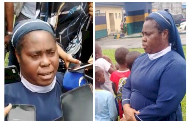 Update: I buy them for N50,000 and N100,000 each – Fake Reverend Sister Arrested with 15 Kidnapped Children in Rivers Speaks (Video)