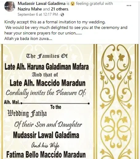 Groom passes on less than 6 hours to his wedding in Zamfara