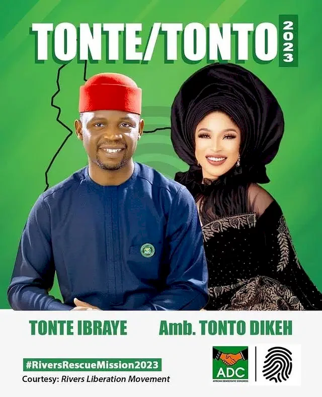 How Tonto Dikeh reportedly rejected N85M from top party to join ADC