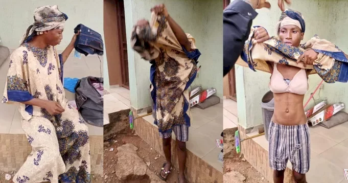 Man stripped down to his underwear after he entered RCCG Church disguised as a woman