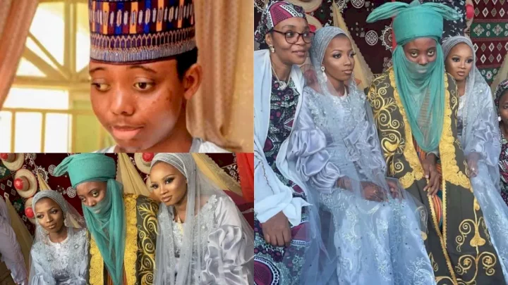 Reactions as young Kano prince marries two wives at once (Photos/Video)