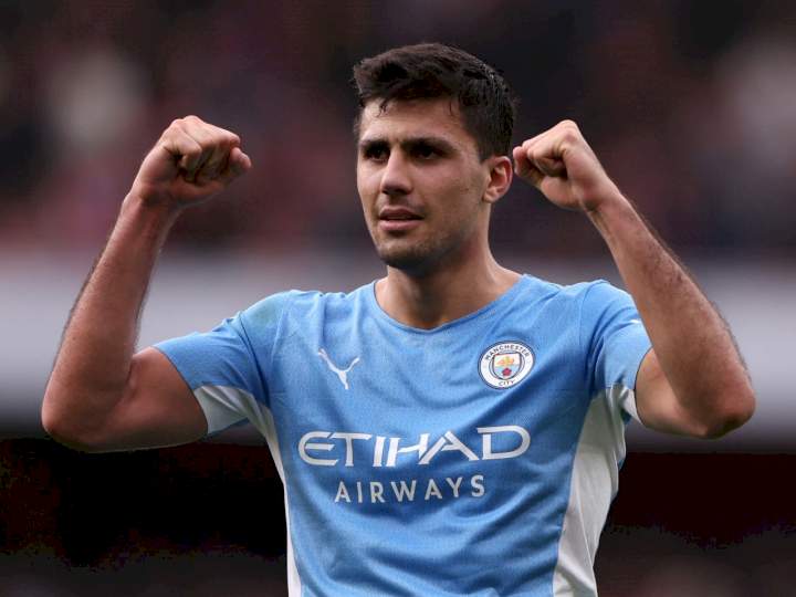 EPL: They've great manager - Rodri names club that'll challenge Man City for title
