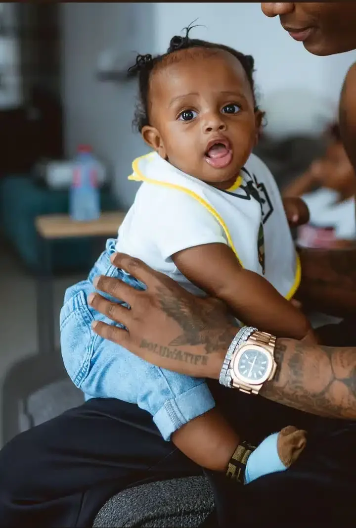 Wizkid shares adorable photos of his newborn son