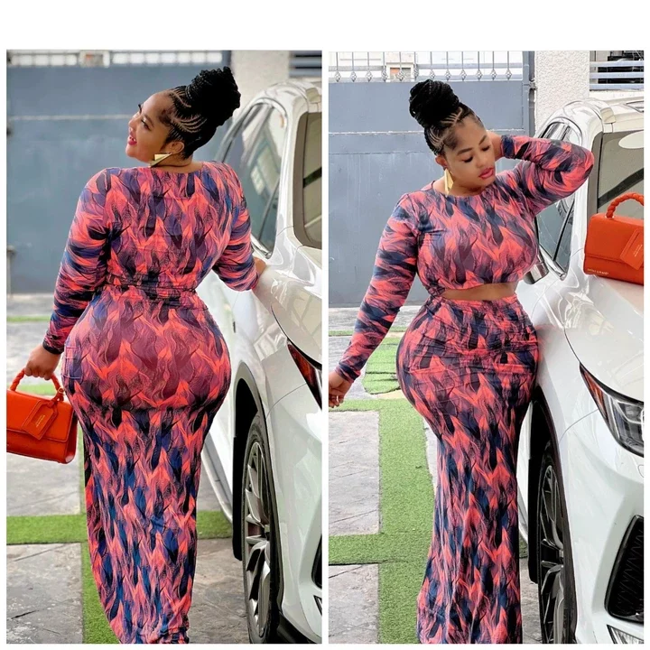 Actress Biodun Okeowo Causes A Stir With New Eye-catching Photos Of Herself In Gown Outfit