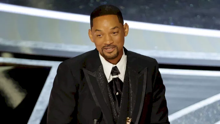 Chris Rock slap: Will Smith reacts to Oscars 10-year ban