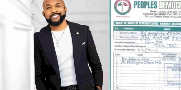 Result document shows Banky W didn't win Lagos PDP House of Reps ticket