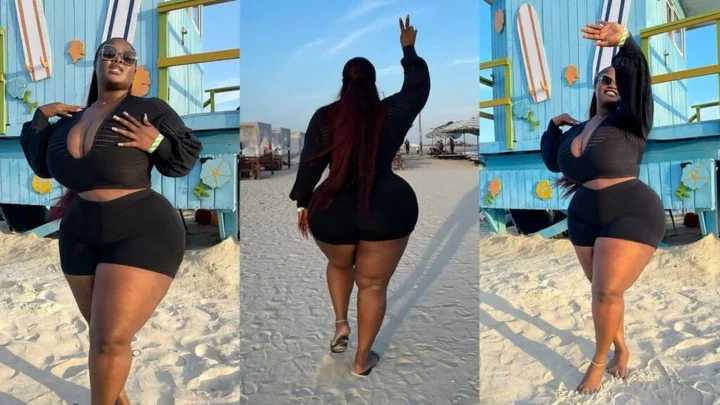 'Chubby are the best' reactions as Big Mama share are beachside photos