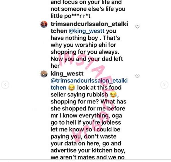 MC Oluomo's son gets dragged after his dad allegedly dumped socialite, Ehi for another woman