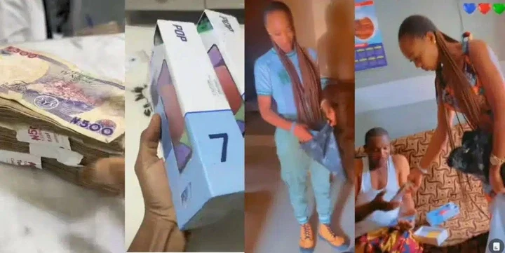 Ex-corper Buys Two Phones for Her Parents with NYSC Allowance as Appreciation Gift (Video)