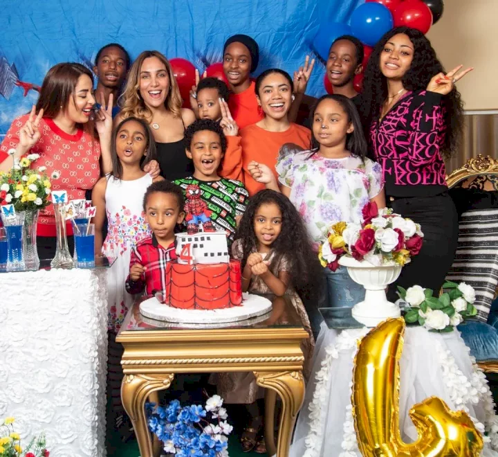 Billionaire, Ned Nwoko and wife, Laila, throw their son a birthday party (photos)