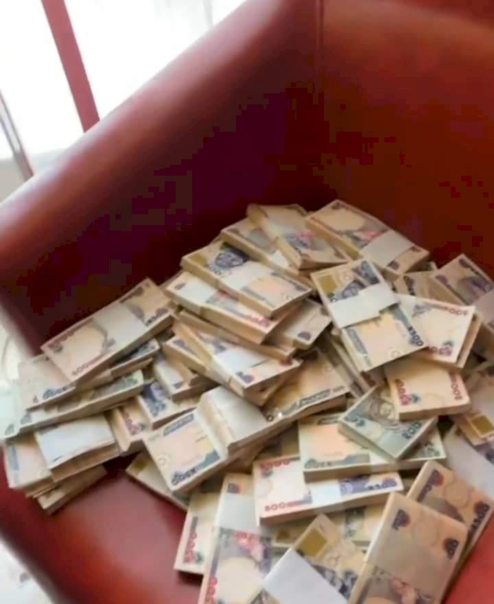 'Obi Cubana no do pass this one' - Bobrisky says as he flaunts wad of cash from his birthday bash