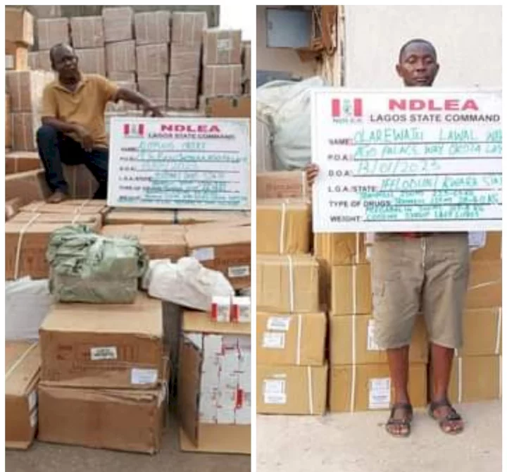 Two drug kingpins arrested as NDLEA busts Tramadol cartel in Lagos, seizes opioids worth over N5billion