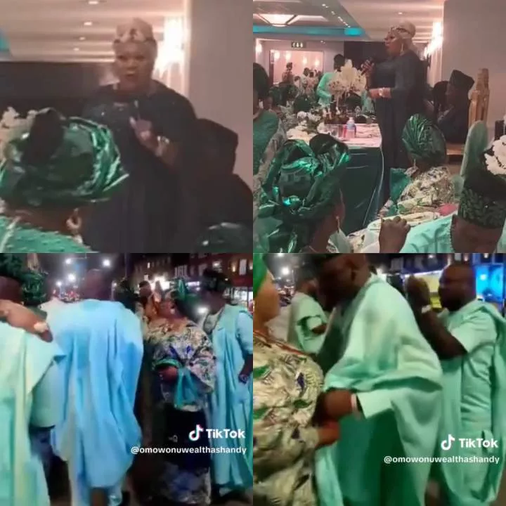 Update: Nigerian woman who ordered those without Asoebi out of her party apologizes; gives reasons for her action (video)